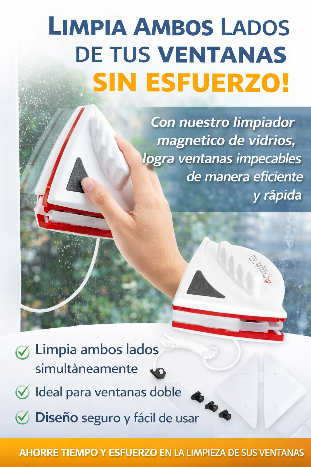 LIMPIADOR DE VIDRIO MAGNETICO